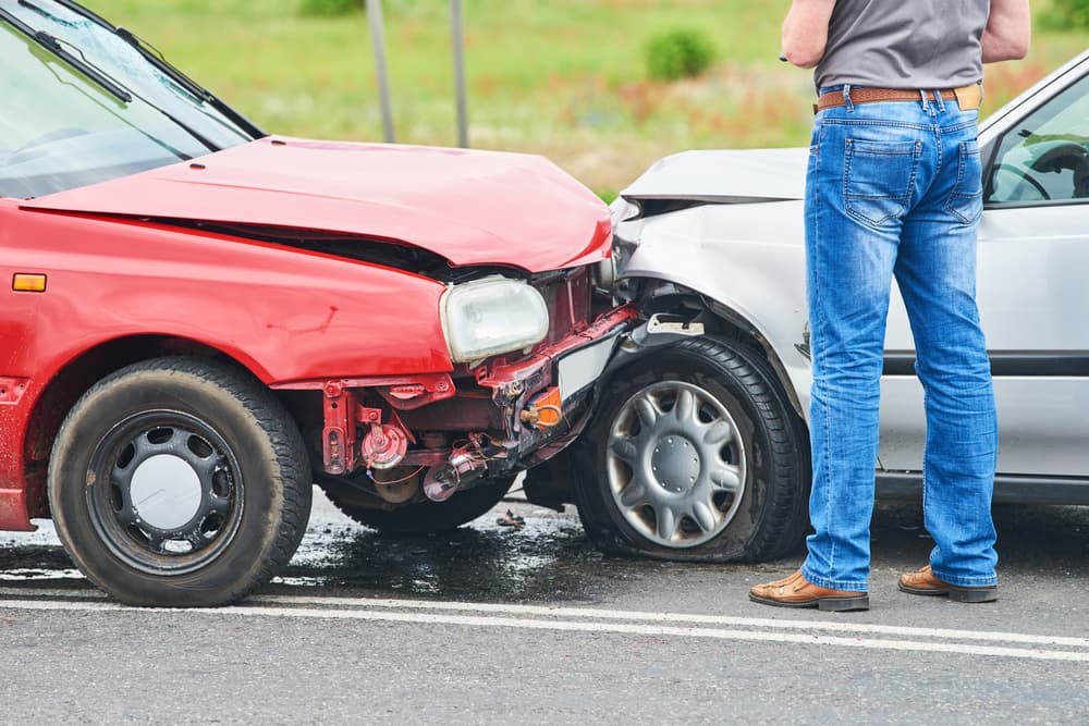 Car crash accident on street of Williamsport.